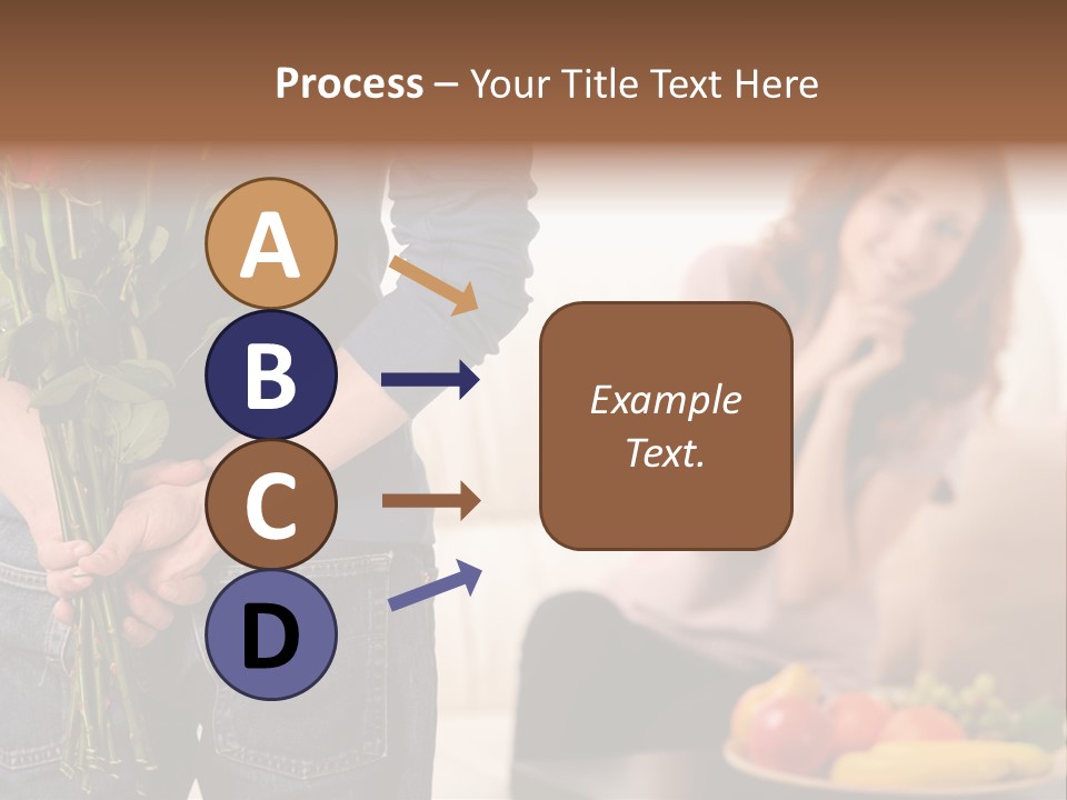 Indoors Female Standing PowerPoint Template