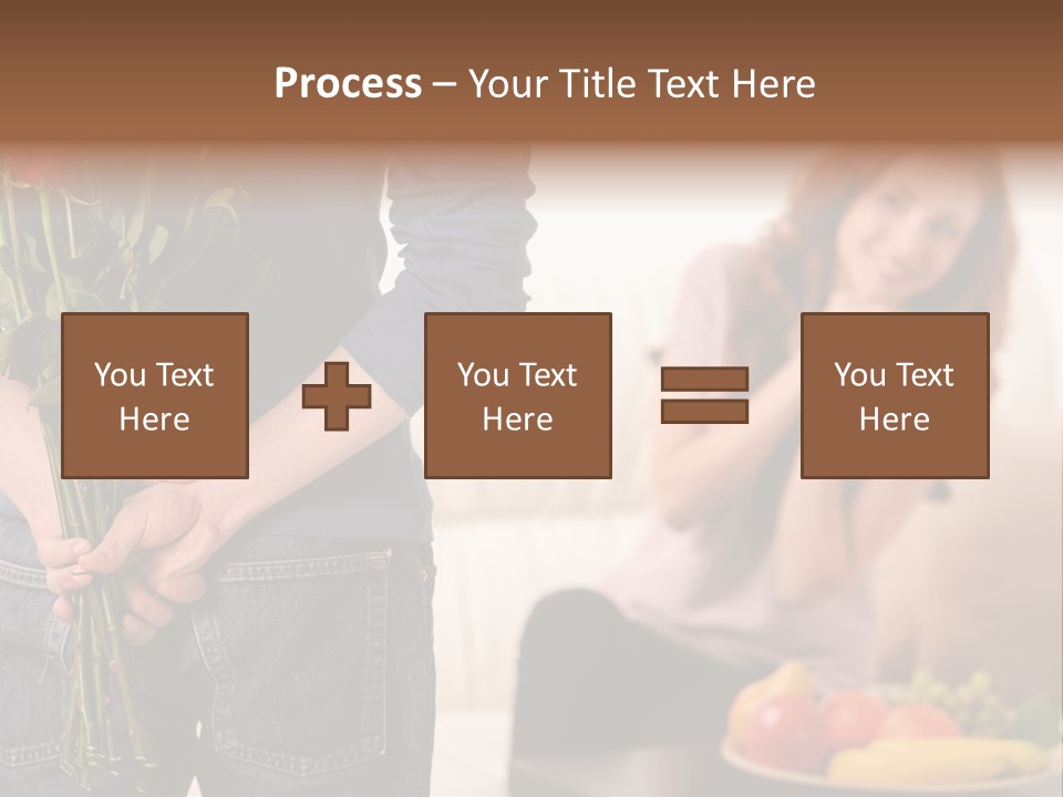 Indoors Female Standing PowerPoint Template