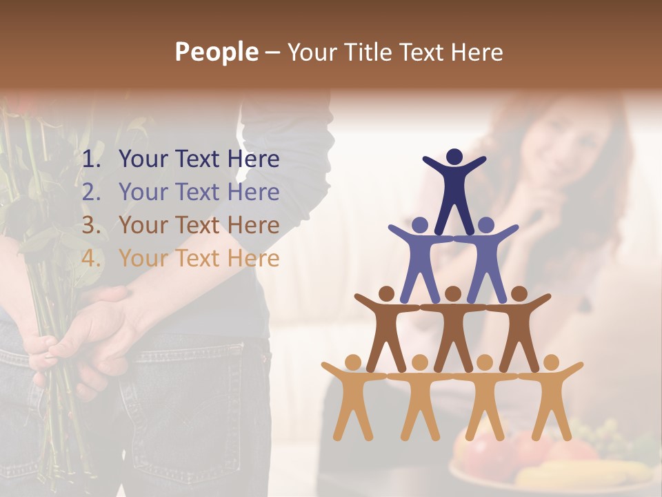 Indoors Female Standing PowerPoint Template