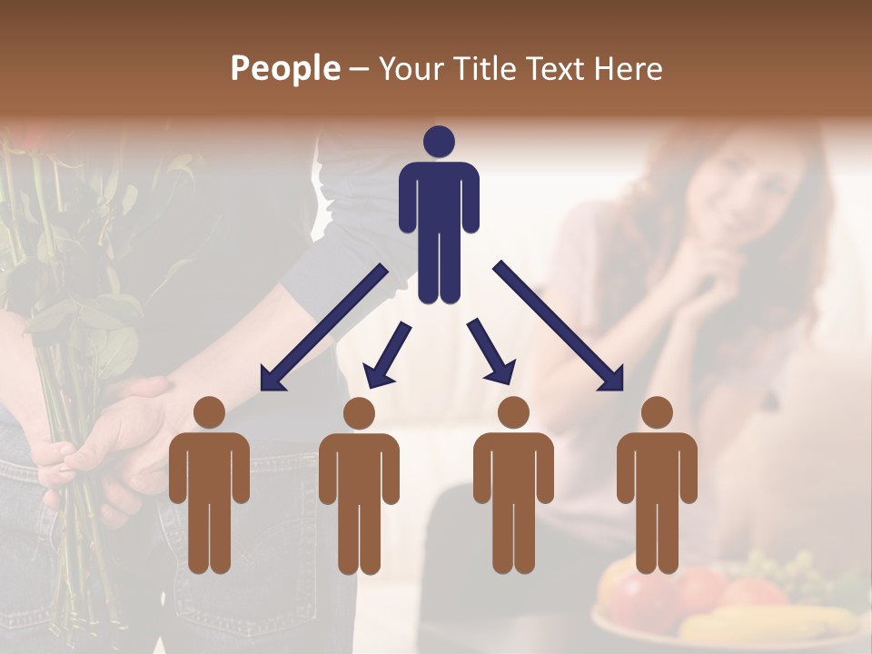 Indoors Female Standing PowerPoint Template