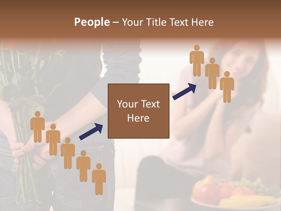 Indoors Female Standing PowerPoint Template