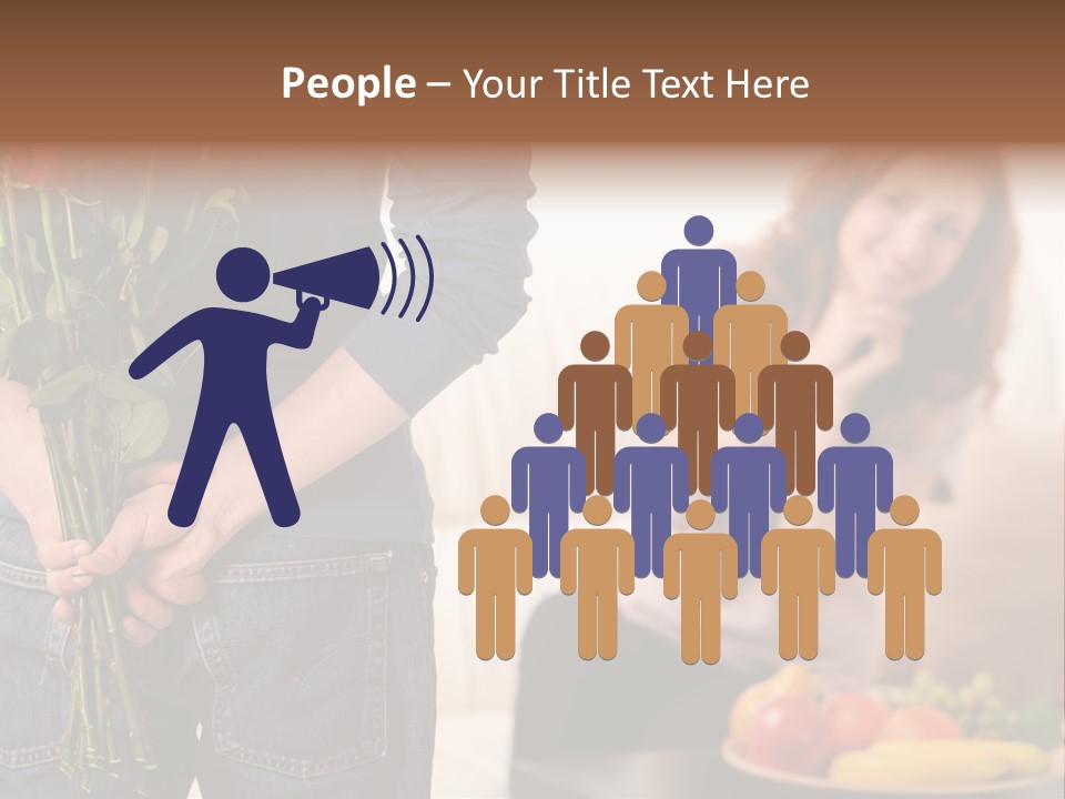 Indoors Female Standing PowerPoint Template