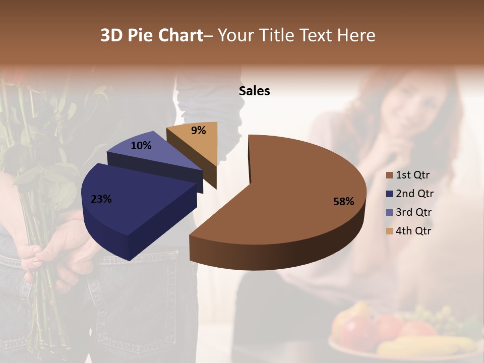 Indoors Female Standing PowerPoint Template
