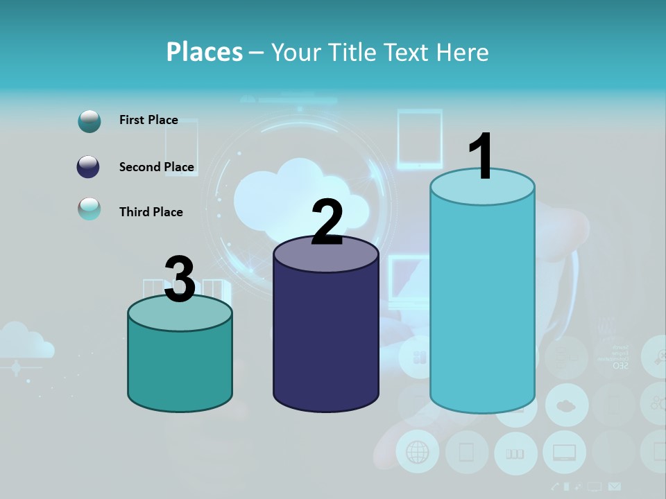 Whiteboard Businessman Interface PowerPoint Template