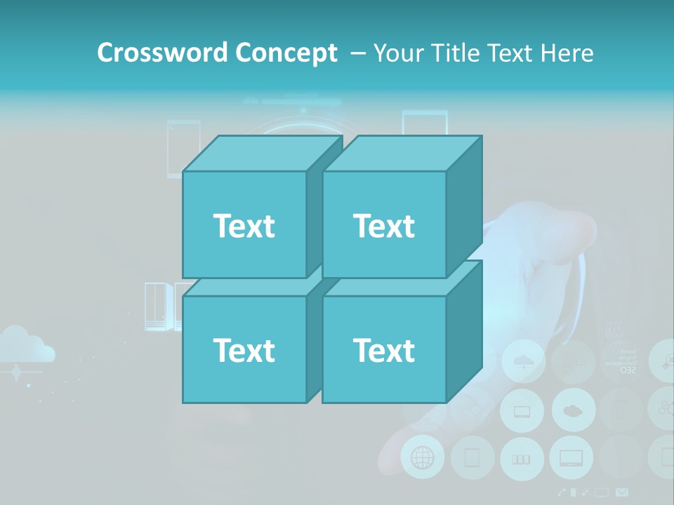 Whiteboard Businessman Interface PowerPoint Template