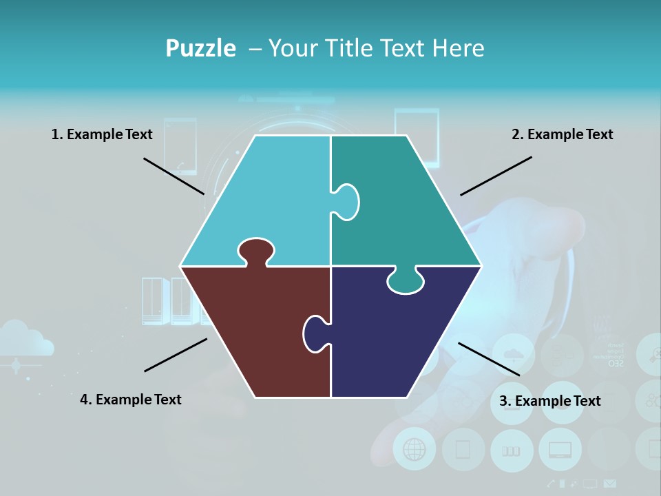 Whiteboard Businessman Interface PowerPoint Template