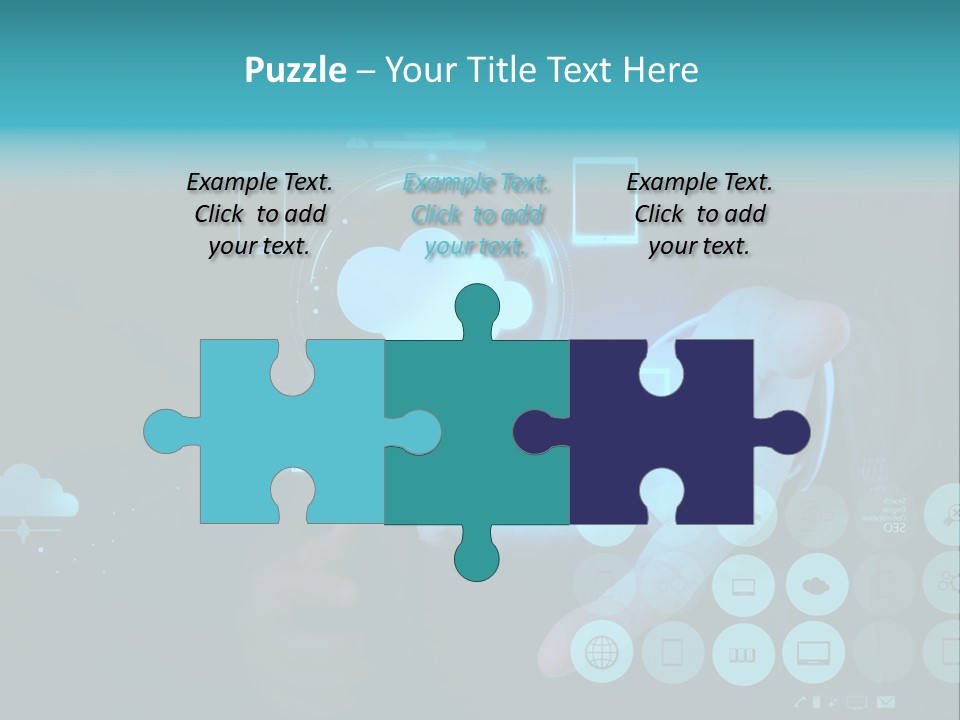 Whiteboard Businessman Interface PowerPoint Template