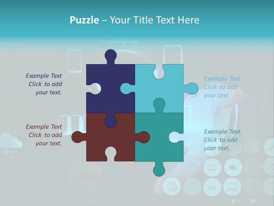 Whiteboard Businessman Interface PowerPoint Template