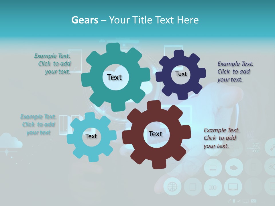 Whiteboard Businessman Interface PowerPoint Template