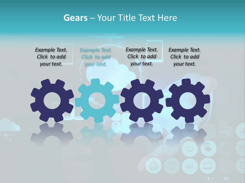 Whiteboard Businessman Interface PowerPoint Template