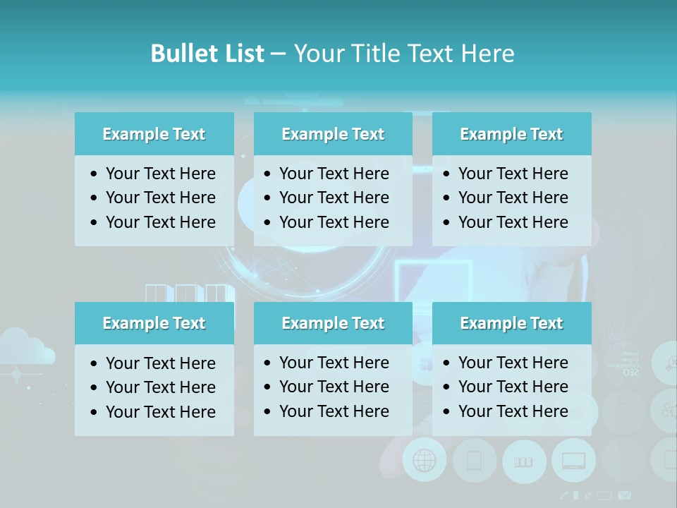 Whiteboard Businessman Interface PowerPoint Template