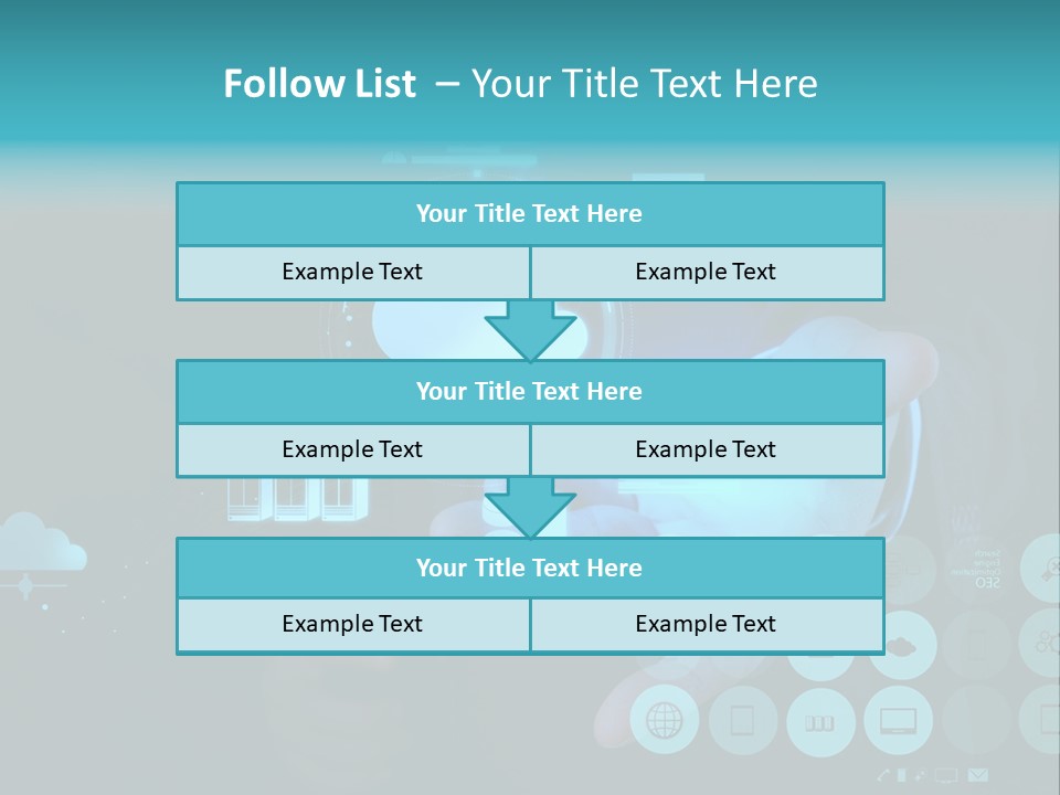 Whiteboard Businessman Interface PowerPoint Template