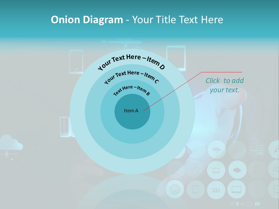 Whiteboard Businessman Interface PowerPoint Template