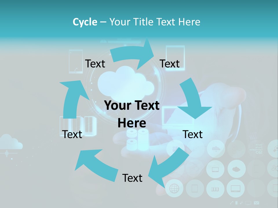 Whiteboard Businessman Interface PowerPoint Template
