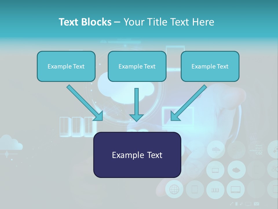 Whiteboard Businessman Interface PowerPoint Template