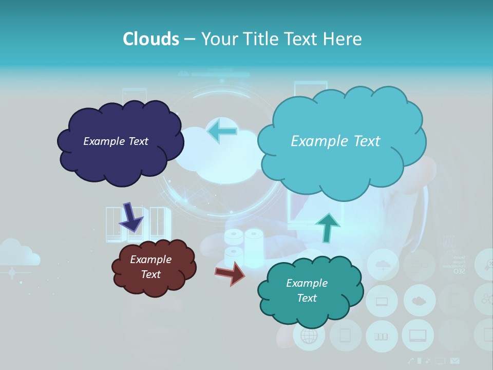 Whiteboard Businessman Interface PowerPoint Template