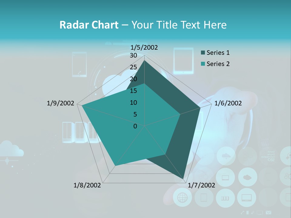 Whiteboard Businessman Interface PowerPoint Template