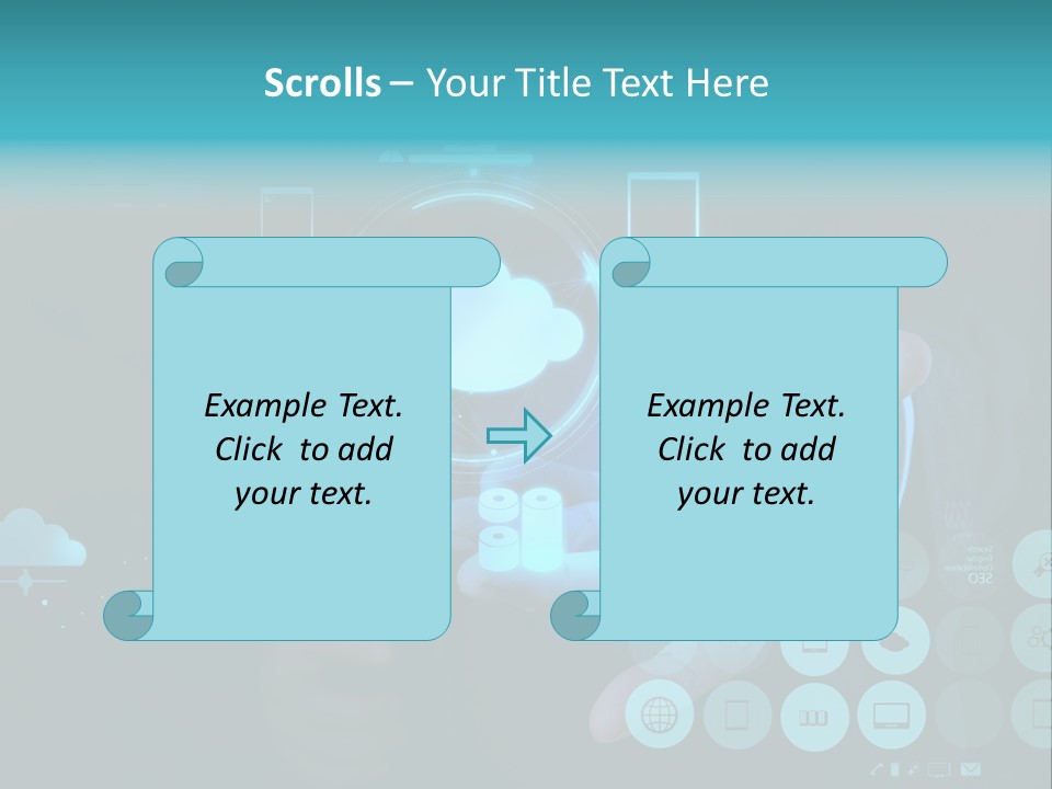 Whiteboard Businessman Interface PowerPoint Template