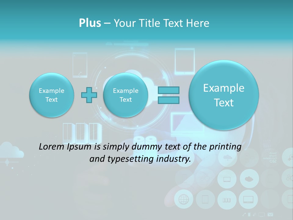 Whiteboard Businessman Interface PowerPoint Template