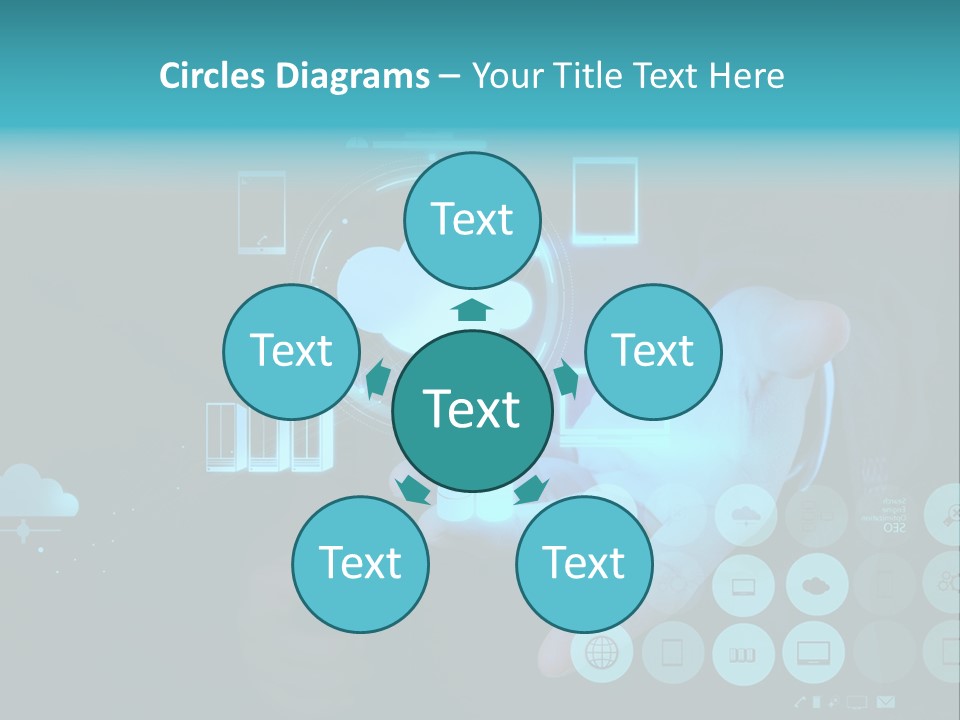 Whiteboard Businessman Interface PowerPoint Template