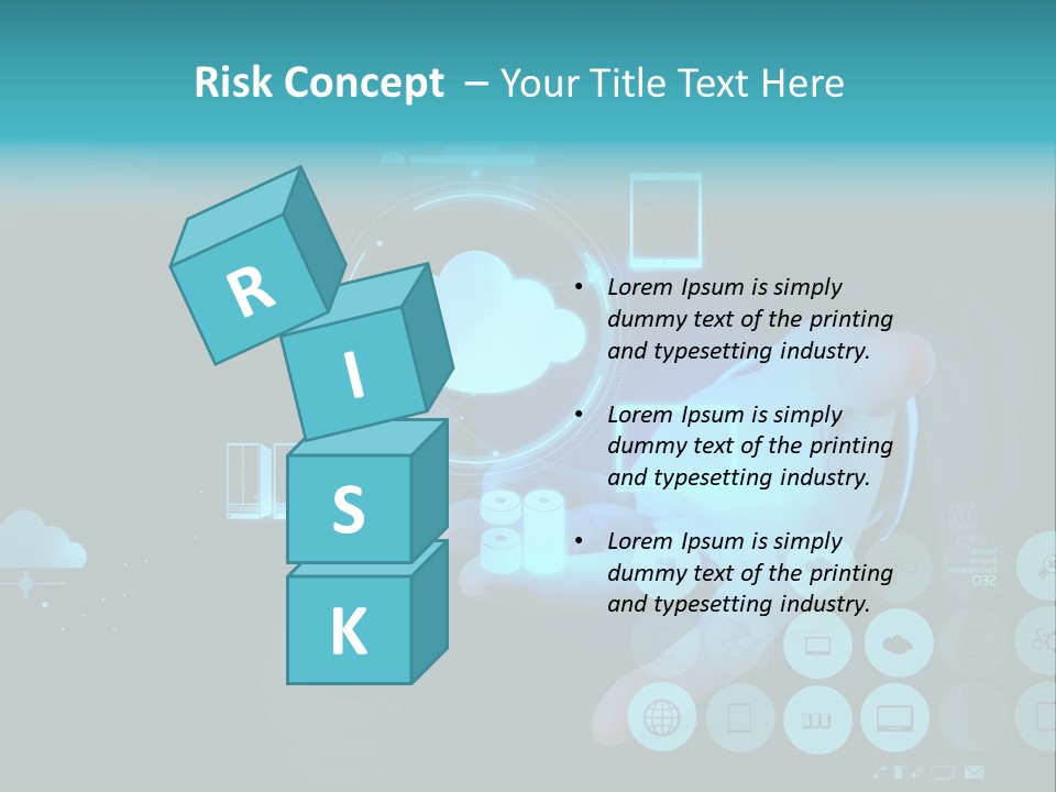 Whiteboard Businessman Interface PowerPoint Template