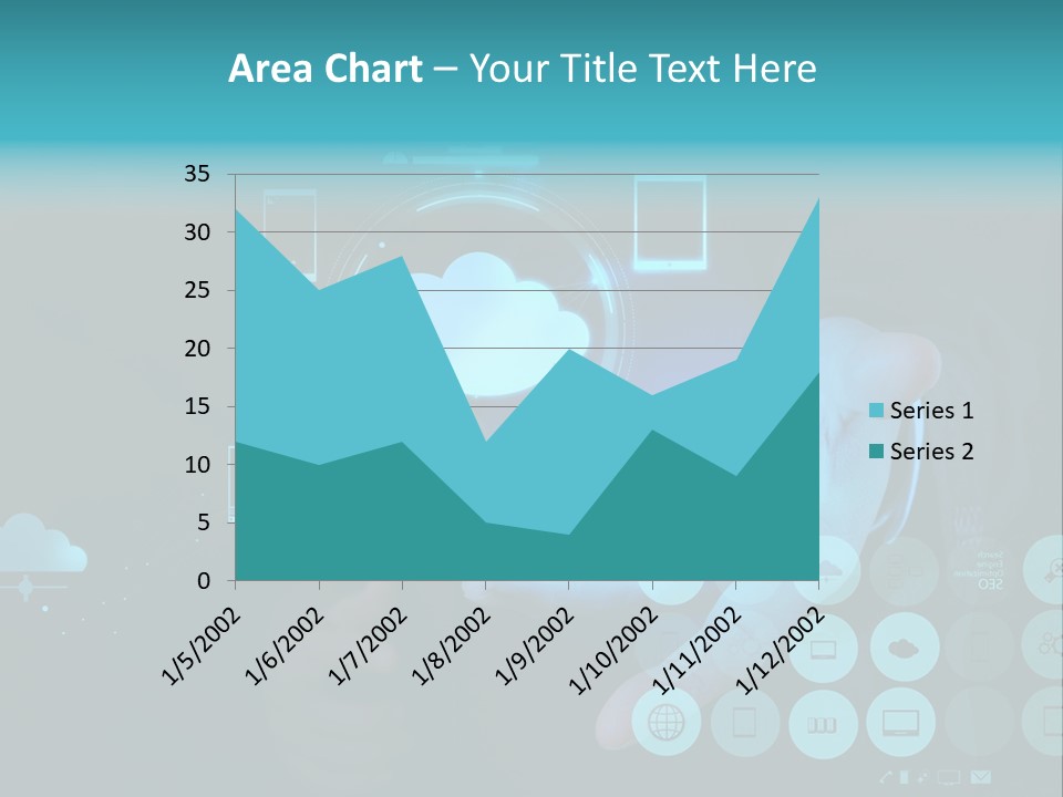 Whiteboard Businessman Interface PowerPoint Template