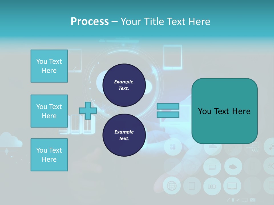 Whiteboard Businessman Interface PowerPoint Template