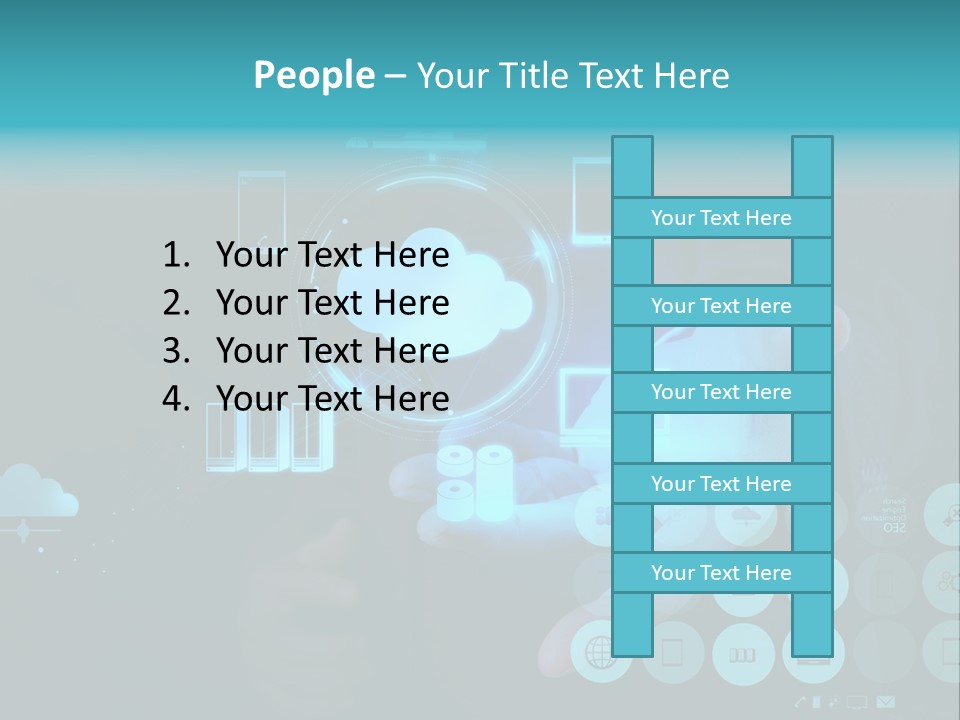 Whiteboard Businessman Interface PowerPoint Template