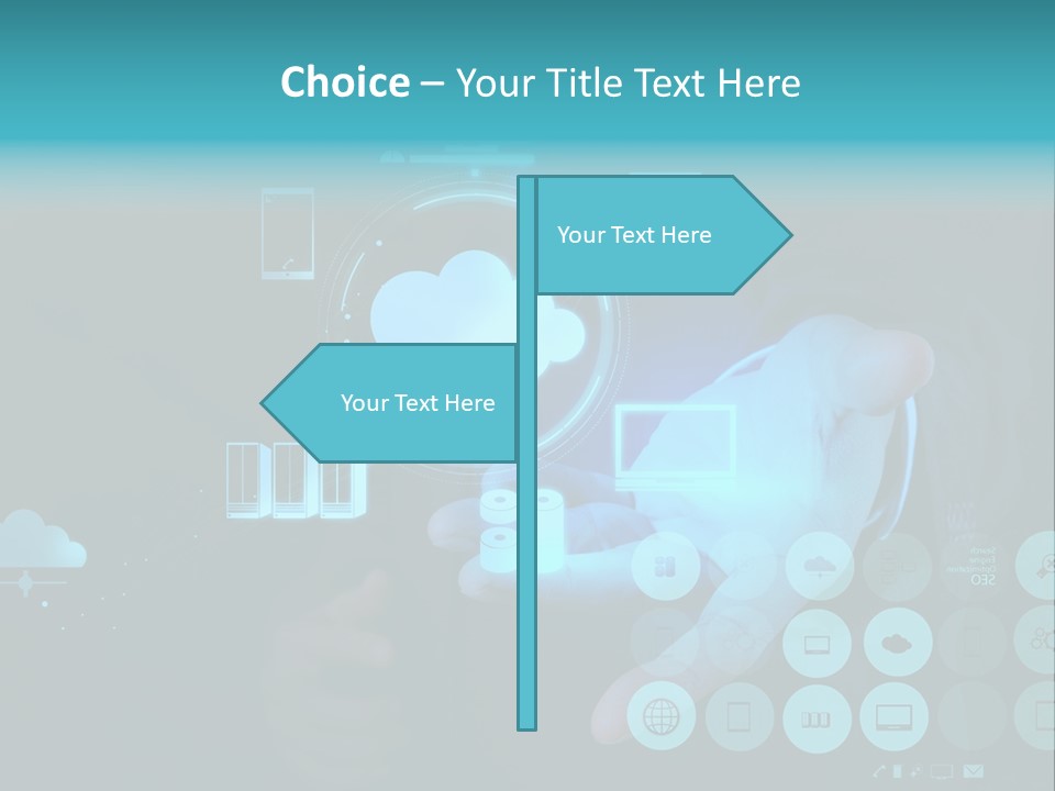 Whiteboard Businessman Interface PowerPoint Template
