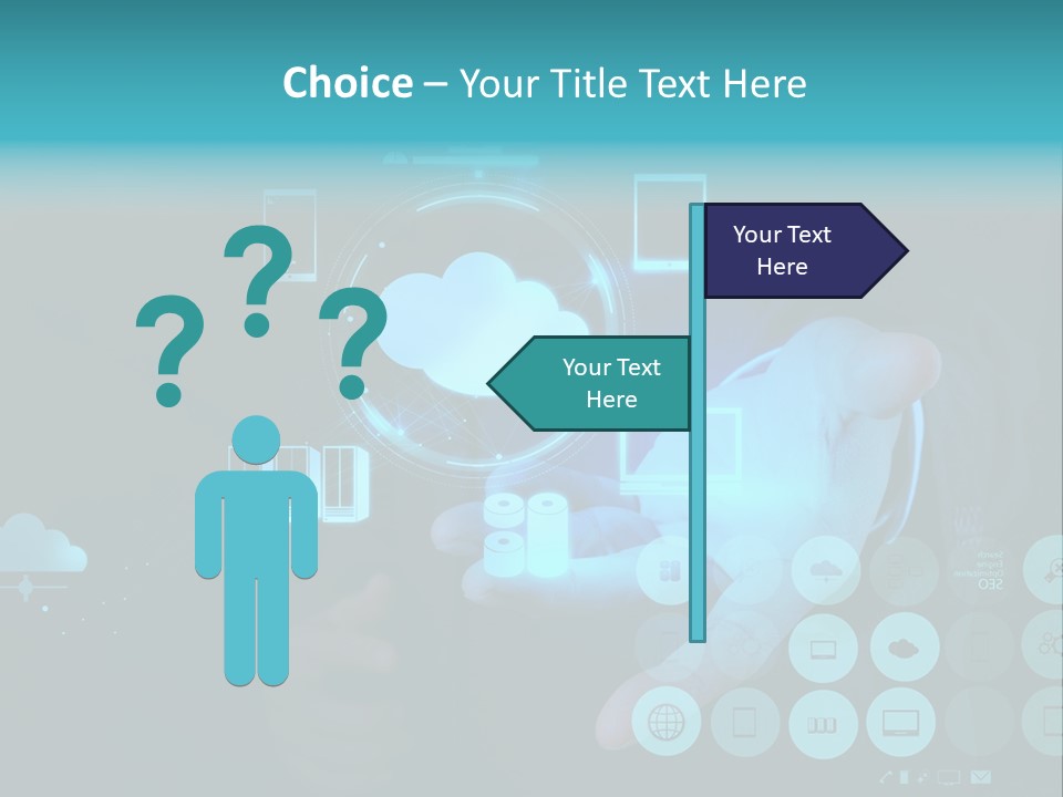 Whiteboard Businessman Interface PowerPoint Template