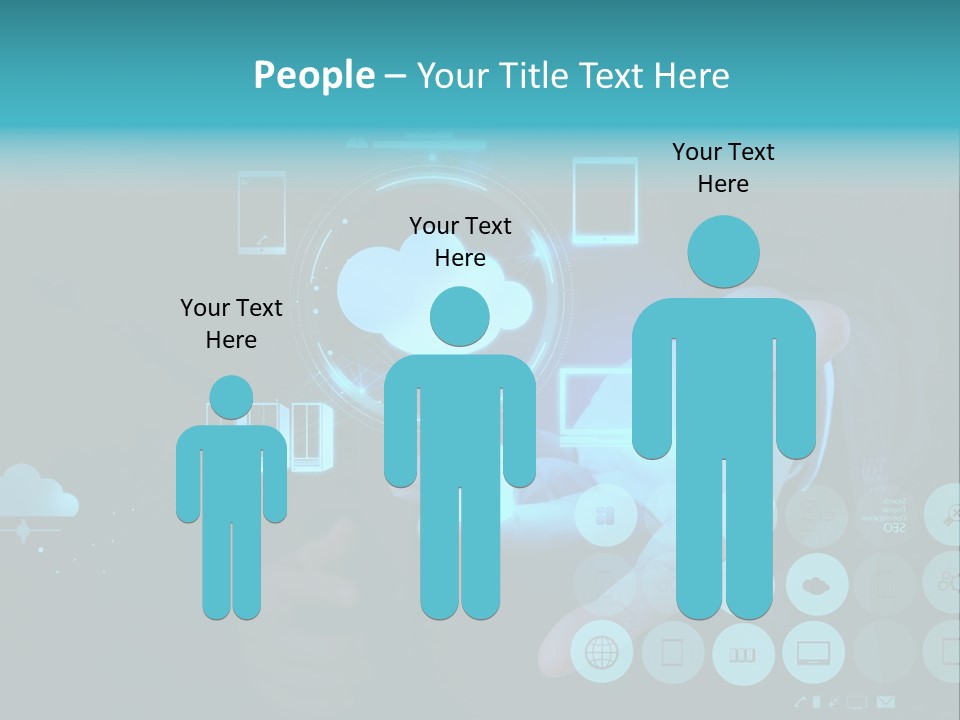 Whiteboard Businessman Interface PowerPoint Template