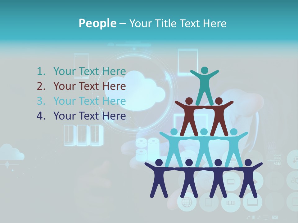 Whiteboard Businessman Interface PowerPoint Template