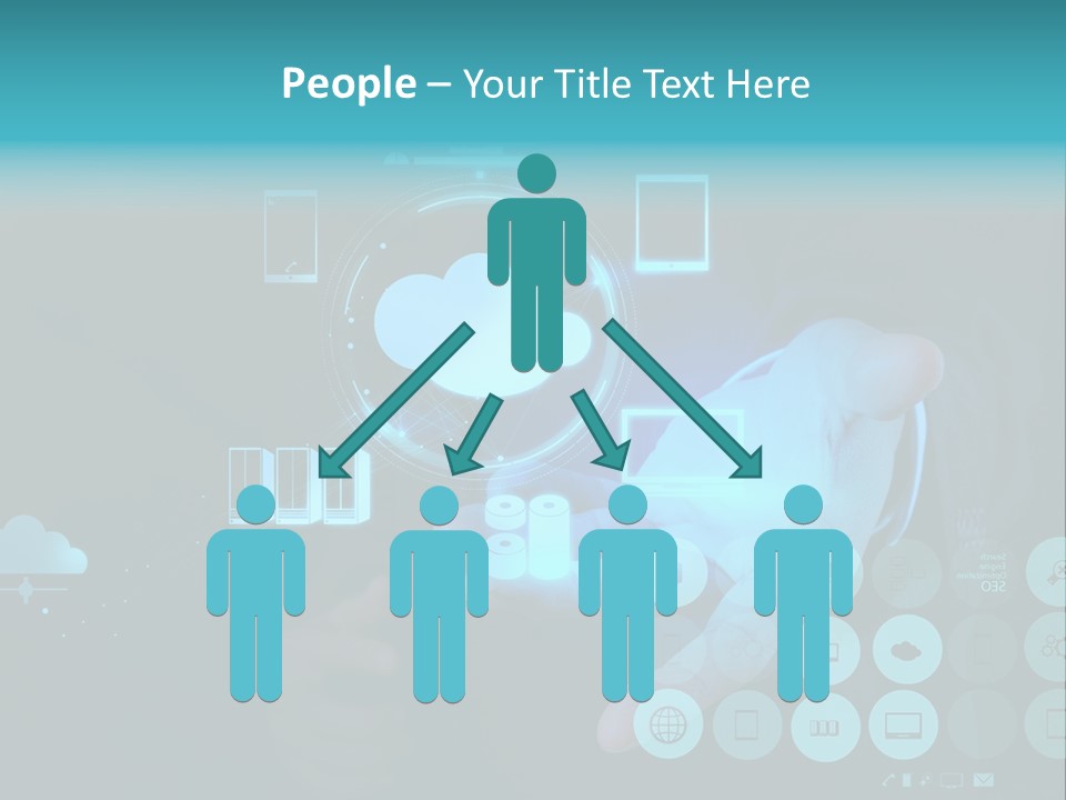 Whiteboard Businessman Interface PowerPoint Template