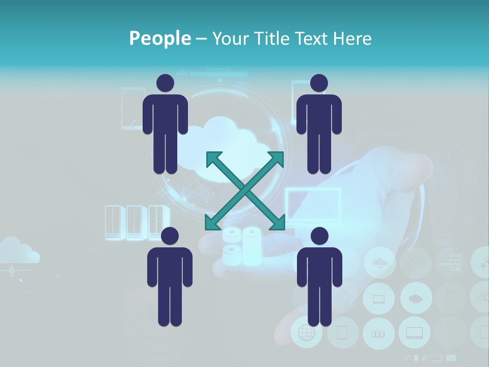 Whiteboard Businessman Interface PowerPoint Template