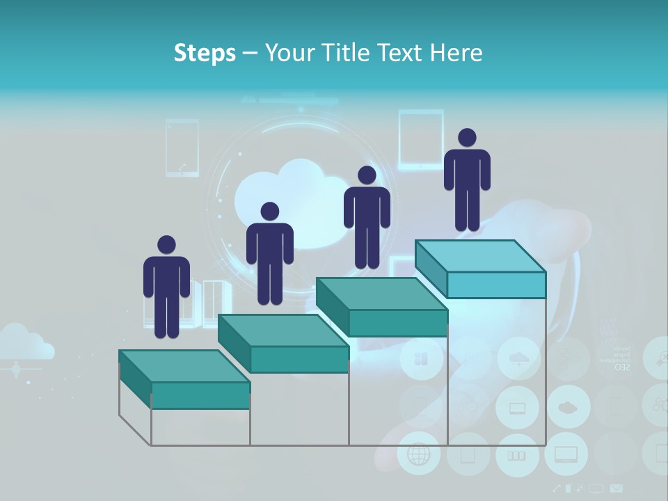 Whiteboard Businessman Interface PowerPoint Template