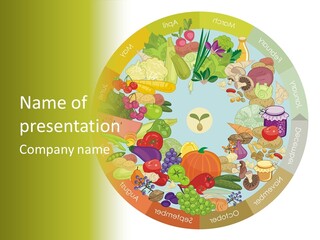 Growing Kitchen Vegan PowerPoint Template