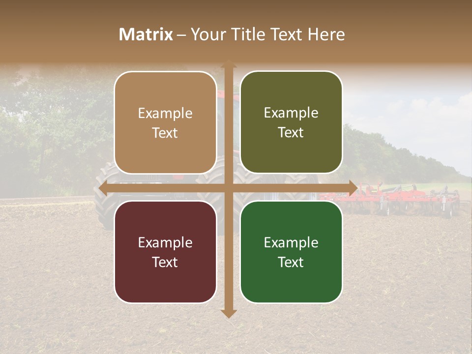 The Tractor Cultivates The Land PowerPoint Template