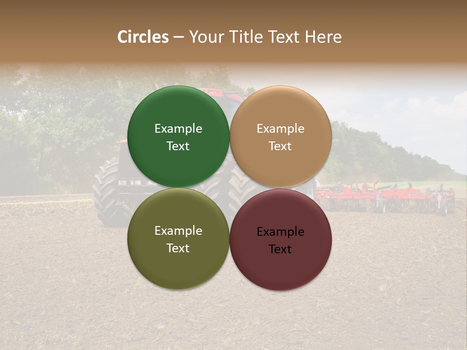 The Tractor Cultivates The Land PowerPoint Template
