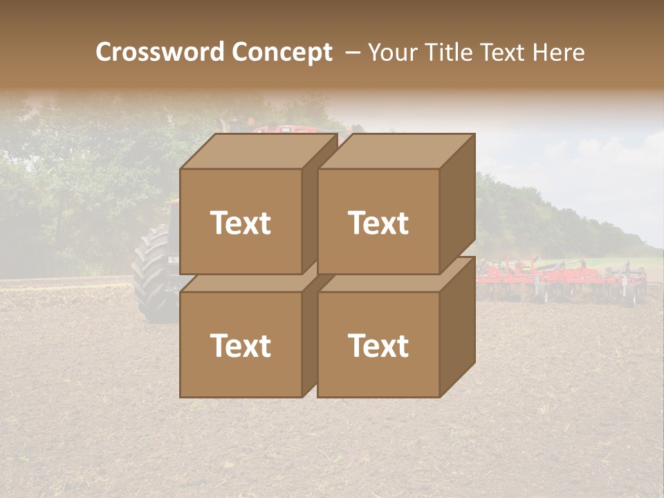 The Tractor Cultivates The Land PowerPoint Template