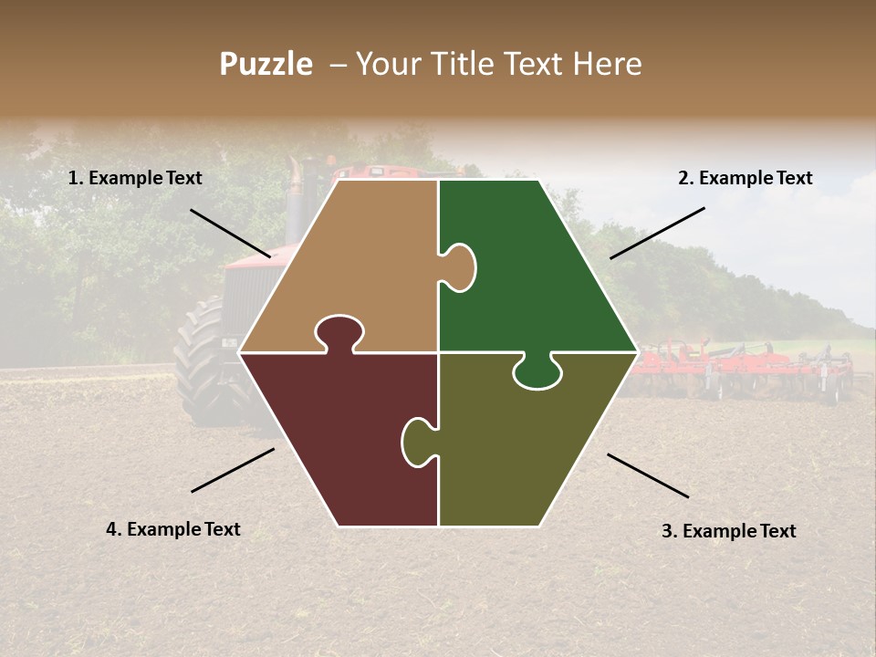The Tractor Cultivates The Land PowerPoint Template