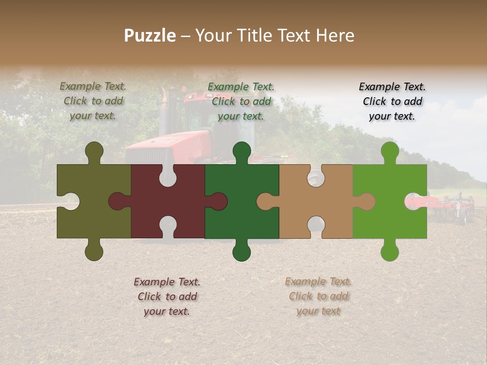 The Tractor Cultivates The Land PowerPoint Template