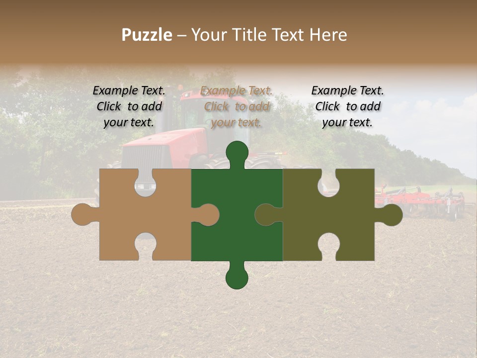 The Tractor Cultivates The Land PowerPoint Template