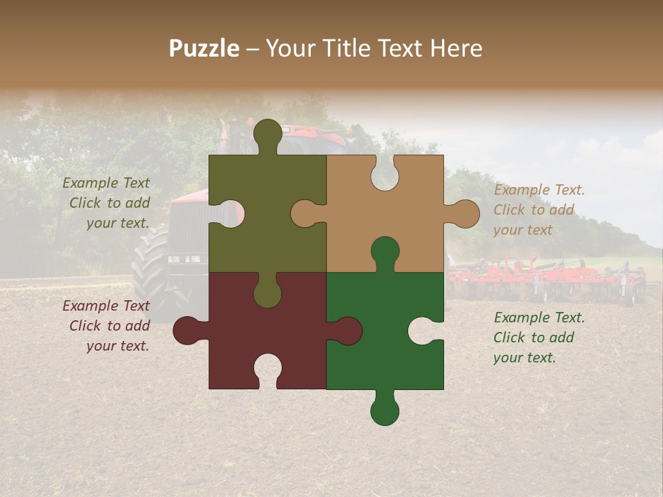 The Tractor Cultivates The Land PowerPoint Template