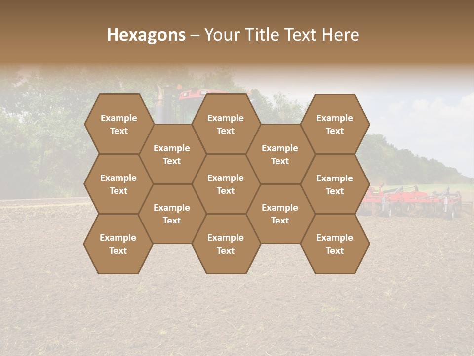 The Tractor Cultivates The Land PowerPoint Template