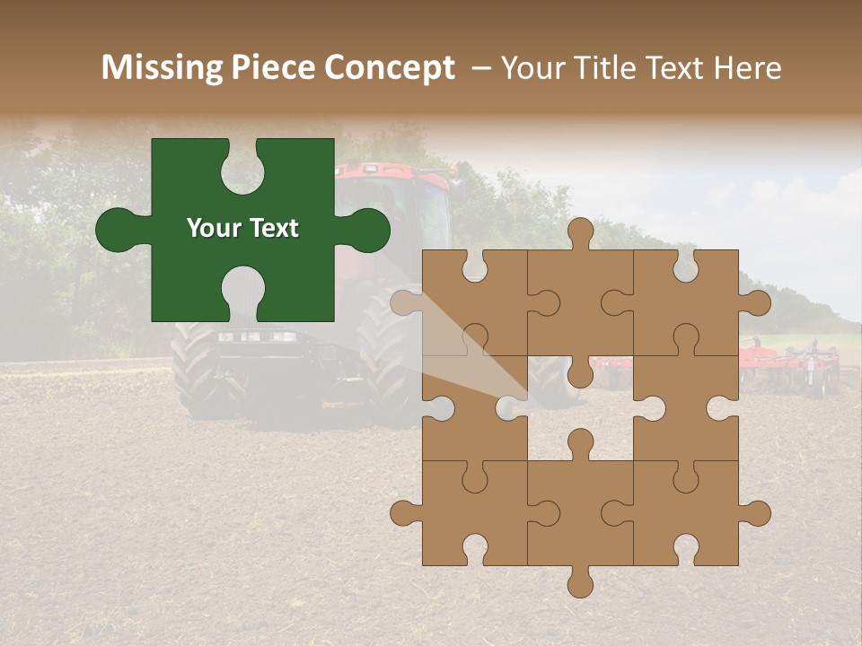 The Tractor Cultivates The Land PowerPoint Template