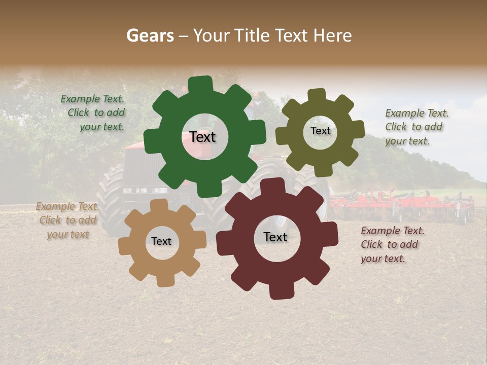 The Tractor Cultivates The Land PowerPoint Template