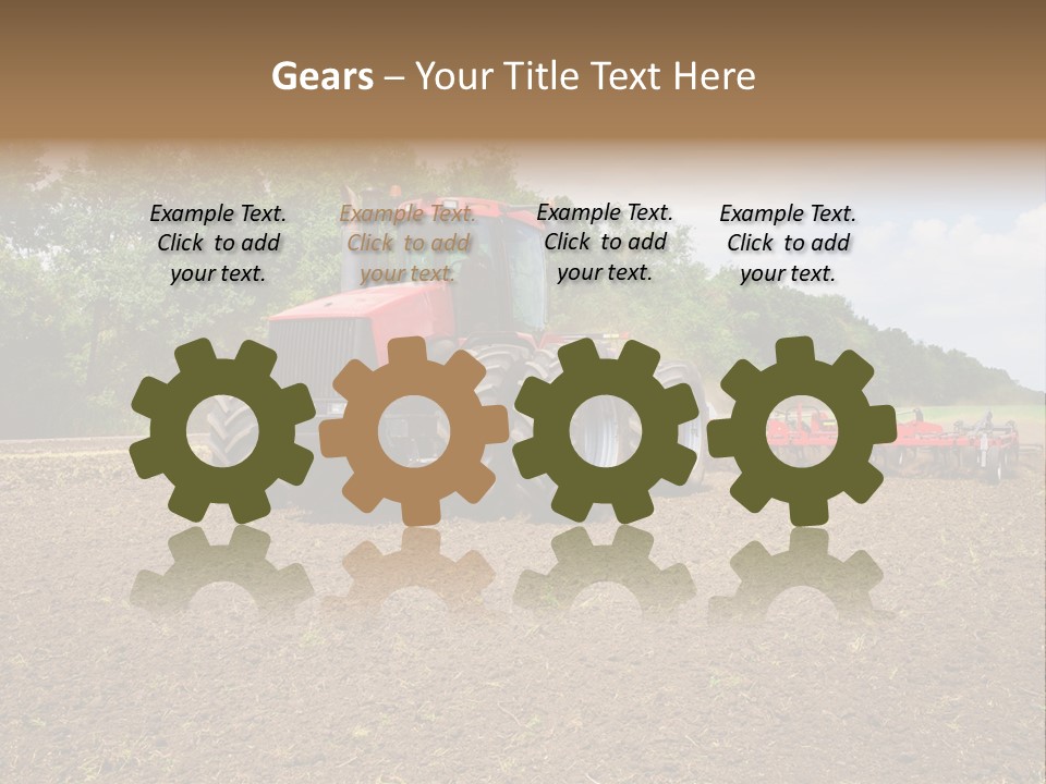 The Tractor Cultivates The Land PowerPoint Template