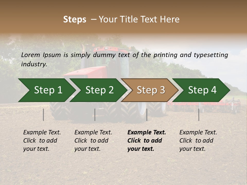 The Tractor Cultivates The Land PowerPoint Template
