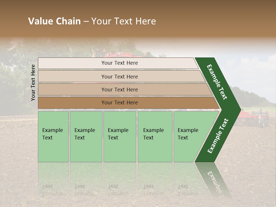 The Tractor Cultivates The Land PowerPoint Template