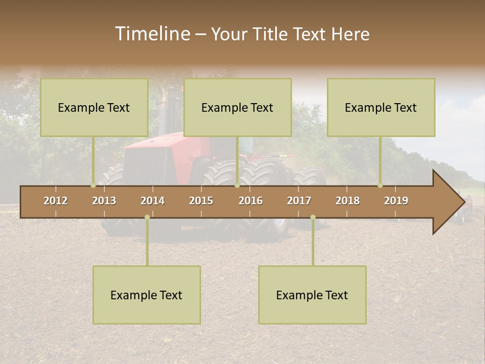 The Tractor Cultivates The Land PowerPoint Template